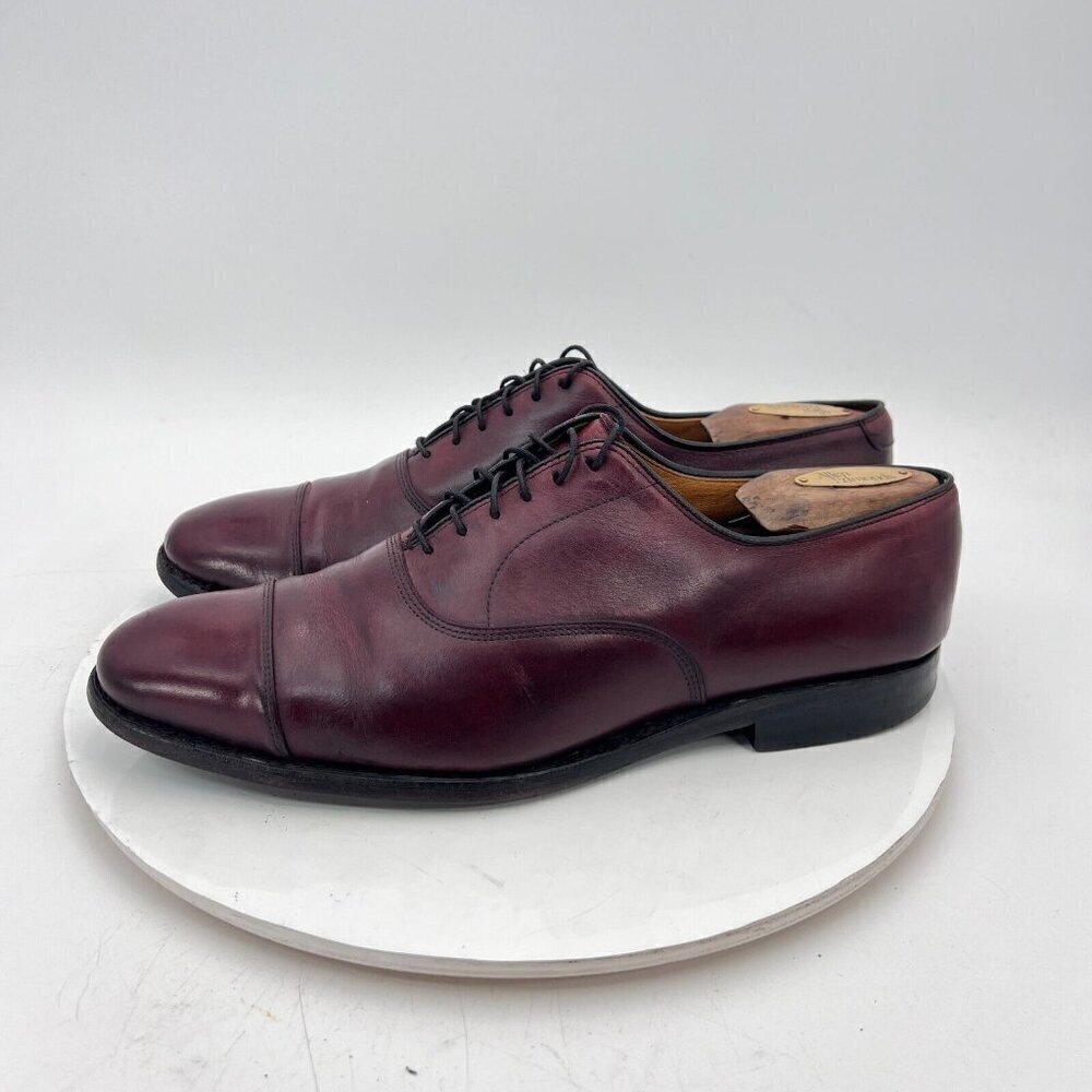 Allen Edmonds Park Avenue Men Size 9.5B Brown Leather Cap Toe Oxford Dress Shoes